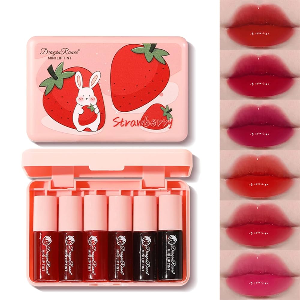 Dragon Ranee - Mini Strawberry Lip Tint Set of 6