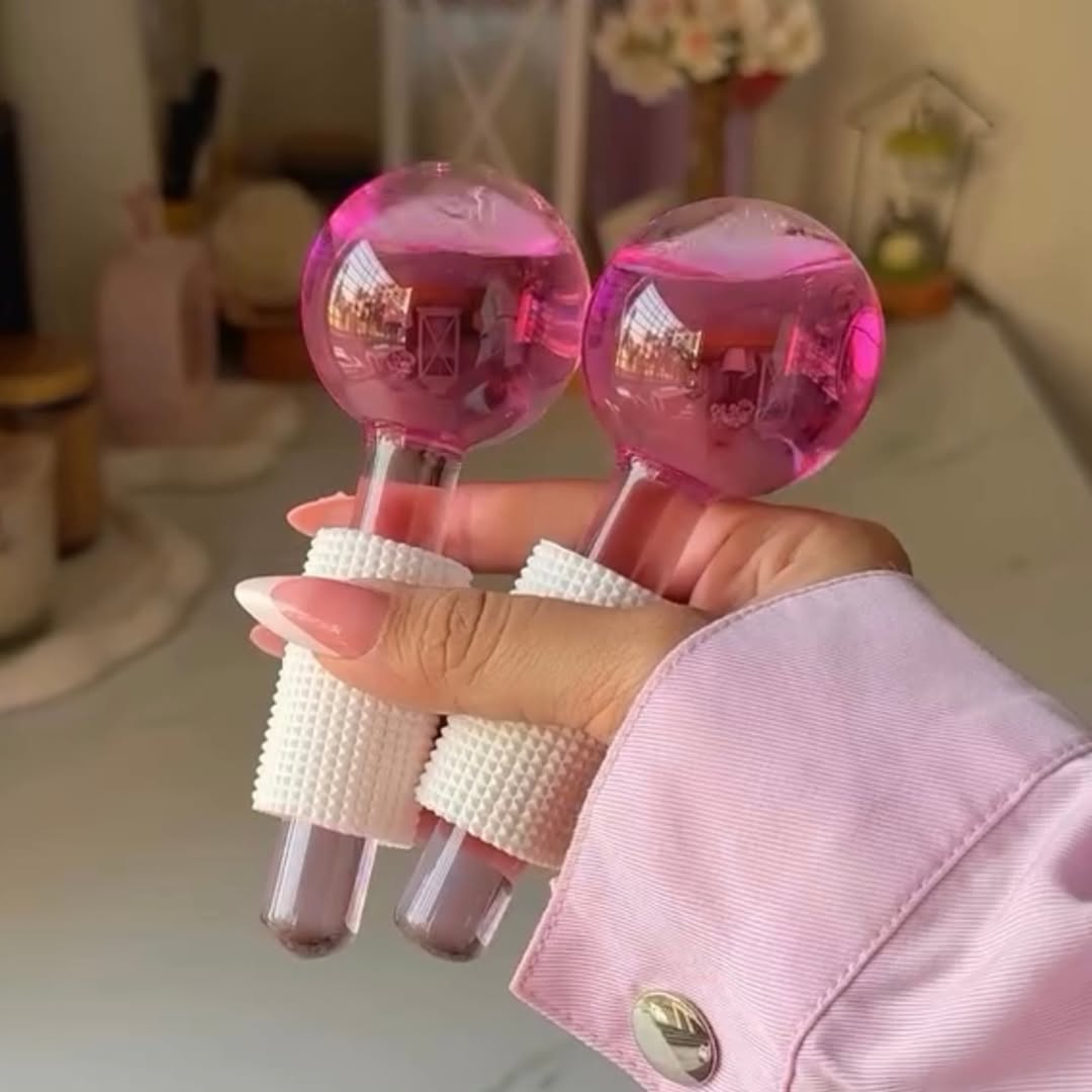 Crystal Ball Ice Globes Facial Massager Set of 2