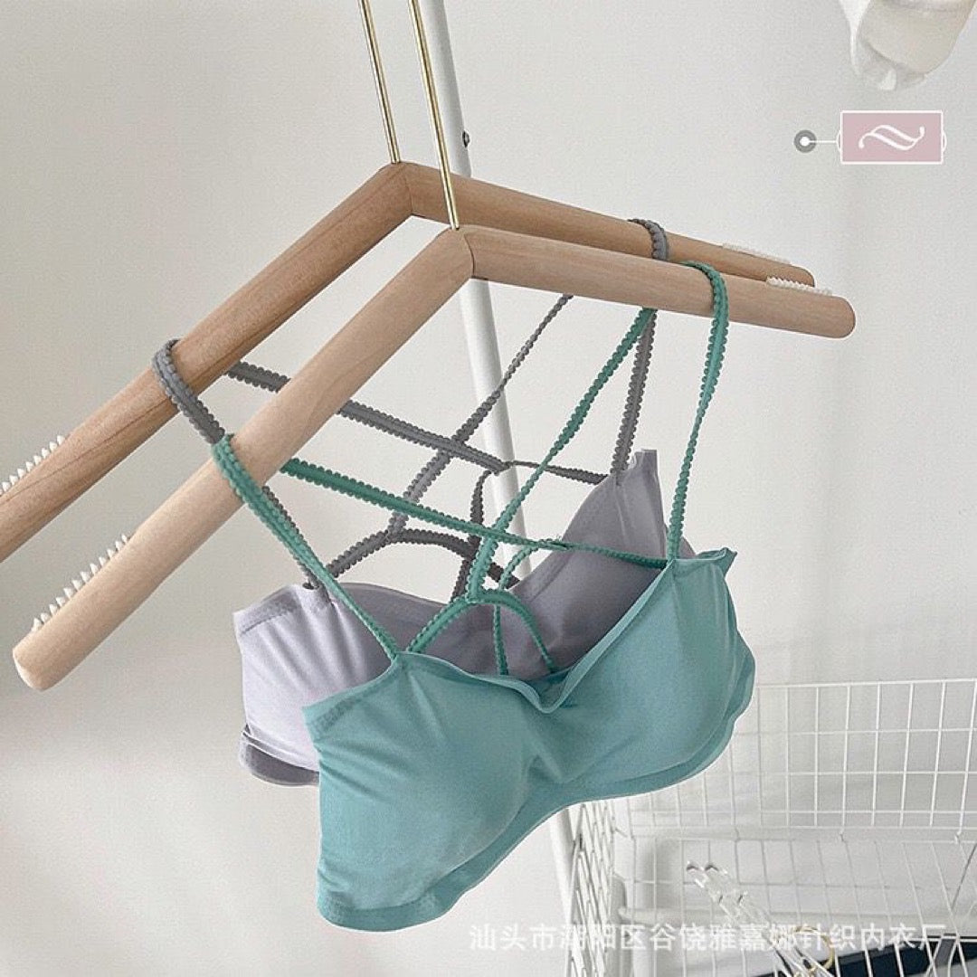 Cross Sexy Bare Back Tube Top Underwear Seamless Push up with Pads