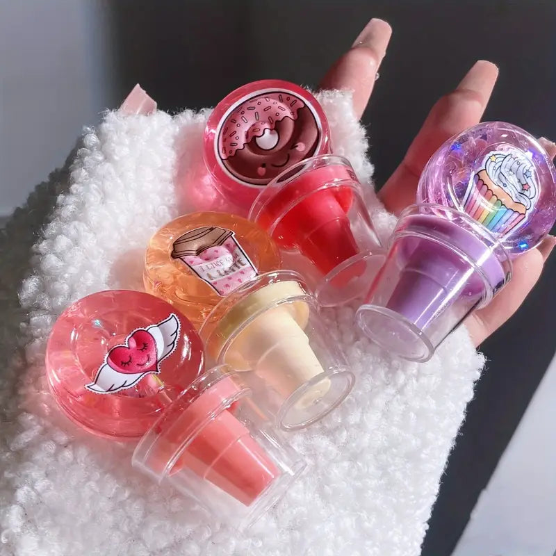 Hudamoji - Cute Cookie Plumping Lip Gloss Set of 6