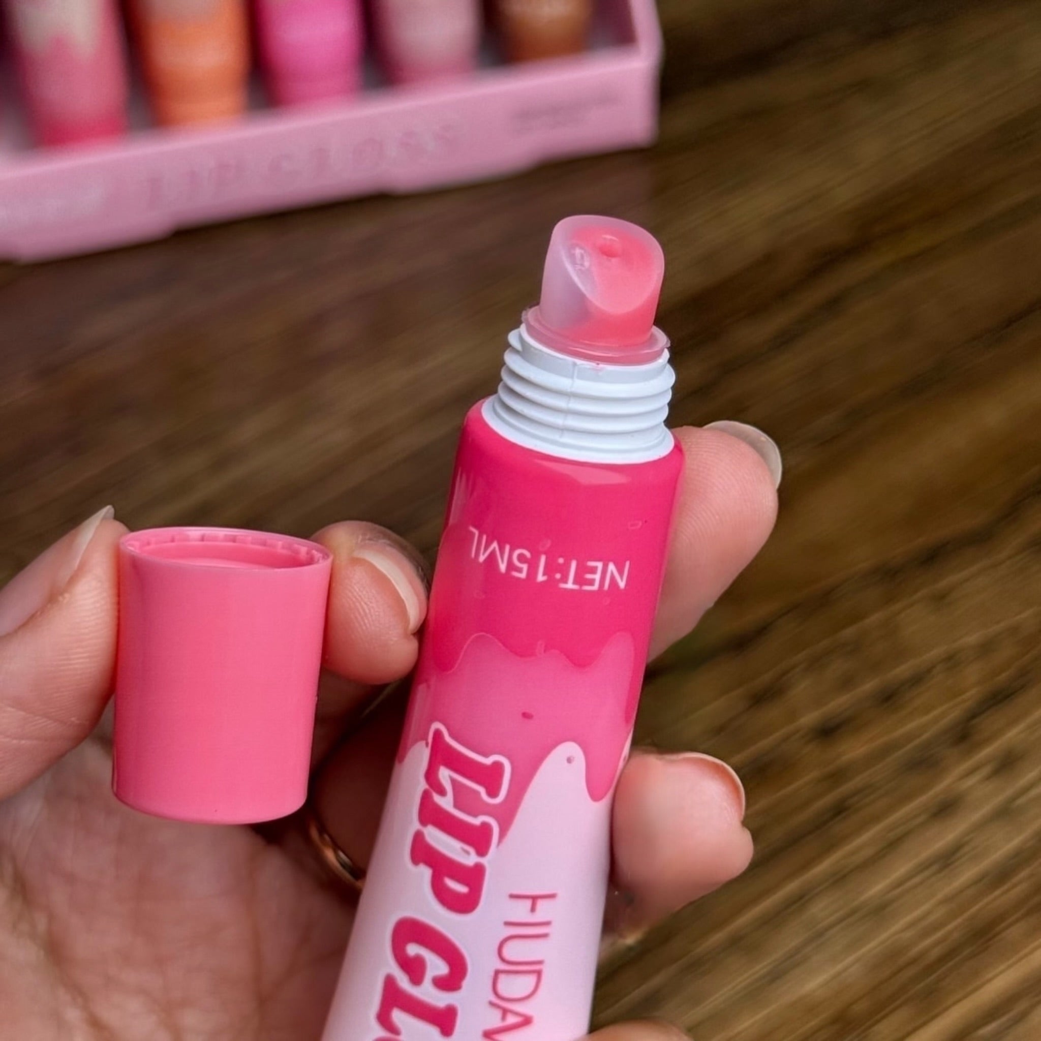 6pcs Yummy Heart Tube Lip Gloss