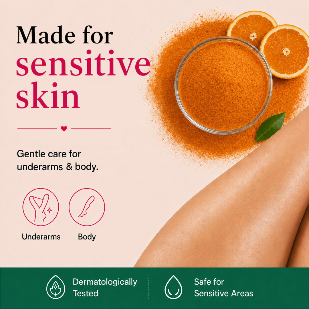 Meeoow - 4 in 1 Orange Body Hair Removal Wax Powder Mask