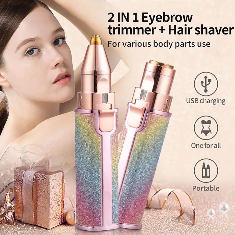 Facial Beauty - 2 in 1 Flawless Eyebrow + Facial Hair Remover