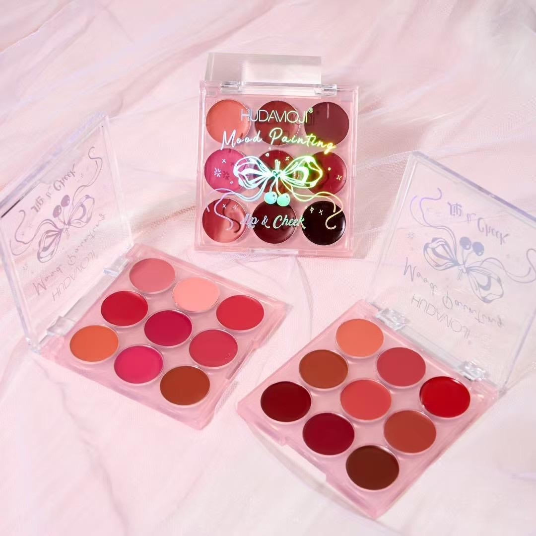 Hudamoji - 9 Color Creamy Blush Palette