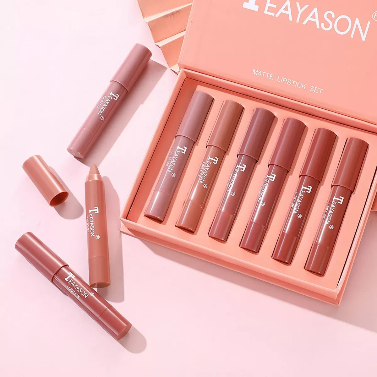 Teayason - Creamy Matte Crayons Lipsticks Set of 6