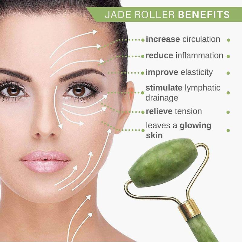 Facial Beauty - Jade Roller Natural Massager Tool