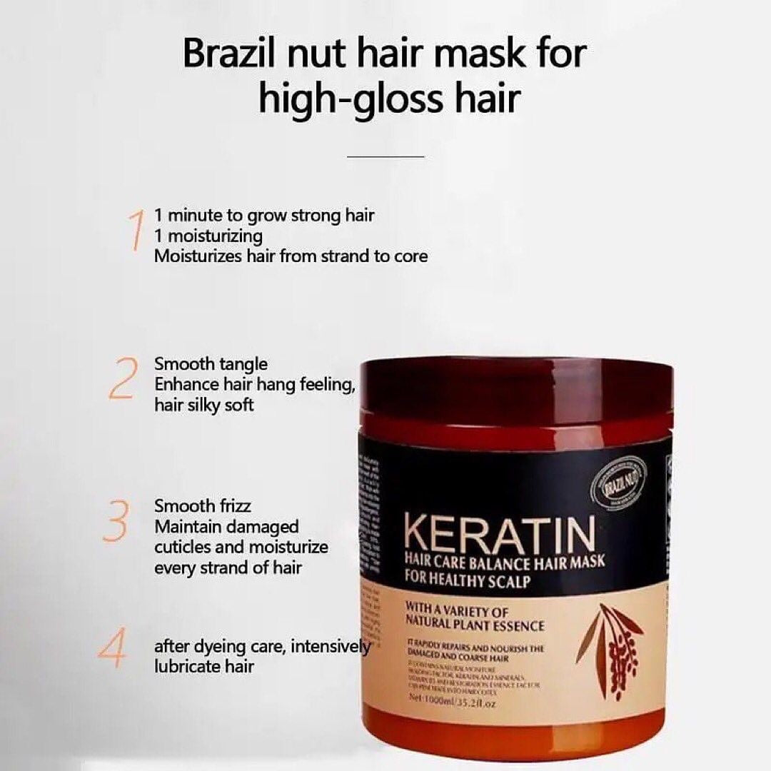 Keratin Repair Smoothing Scalp Hair Mask