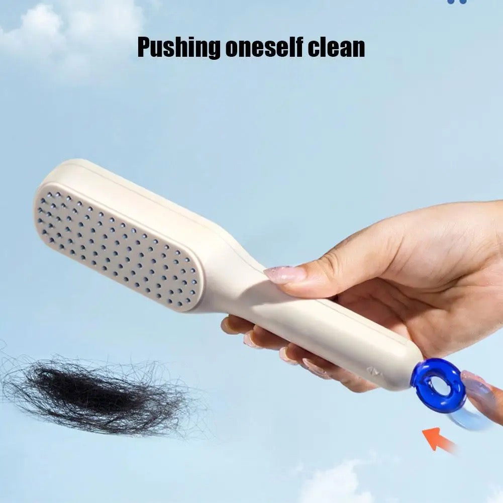 Self Cleaning Hair Brush Massage Anti-static Hair Smoothing Brush