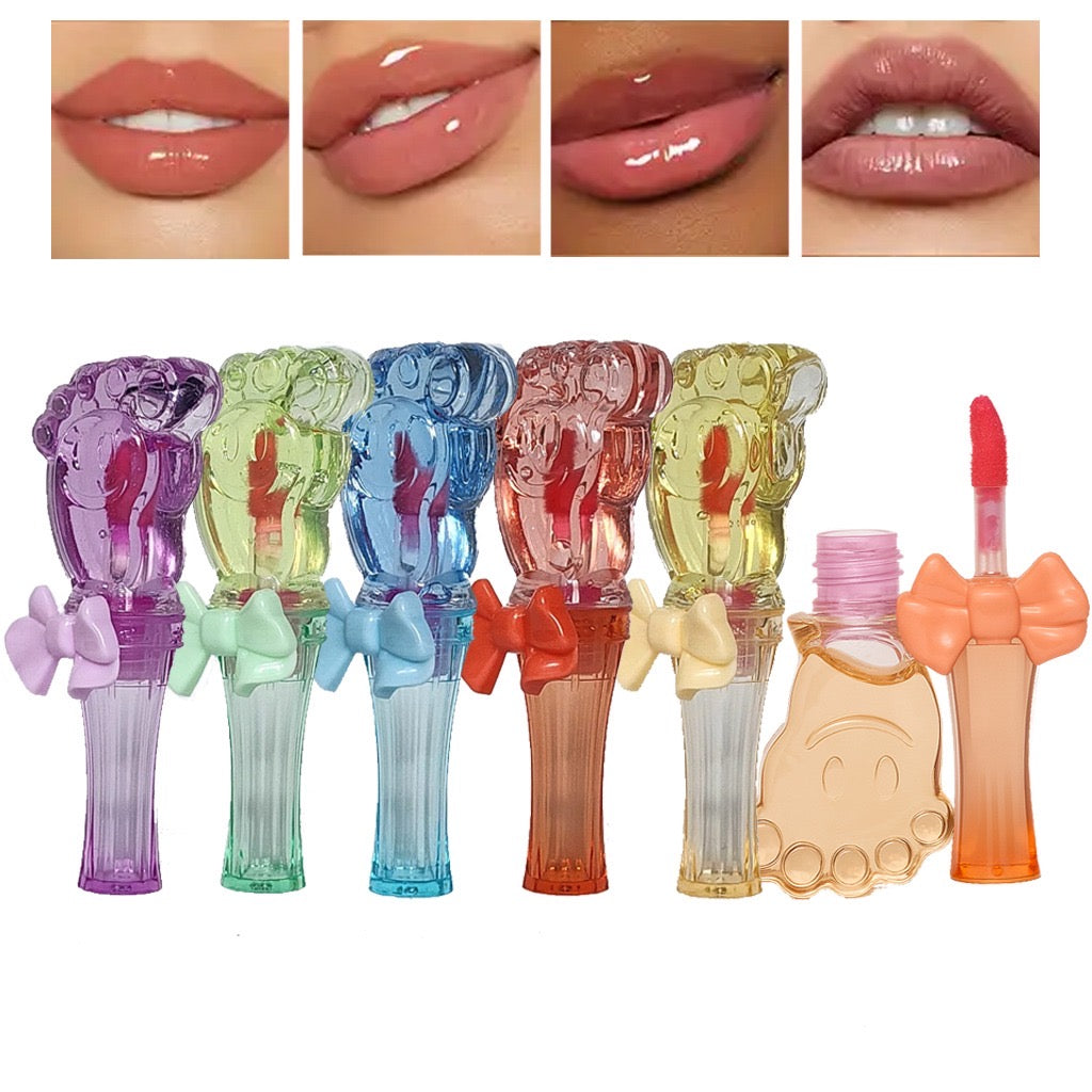 Foot Shape Pink Shine Lip Gloss Set of 6