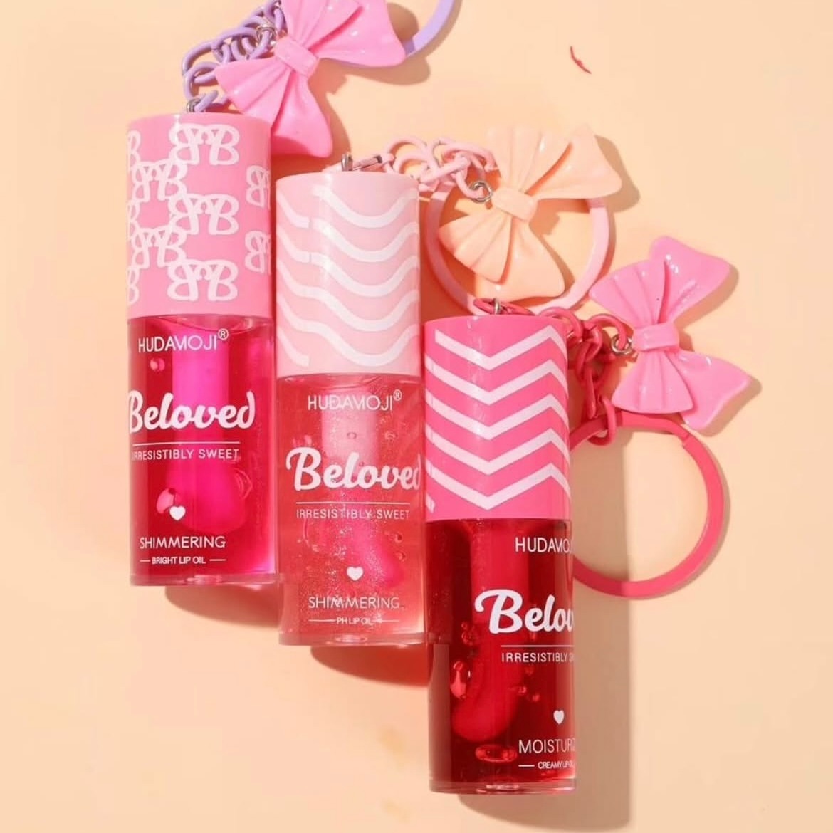 Hudamoji - Beloved Bow Mirror Lip Gloss Set of 6