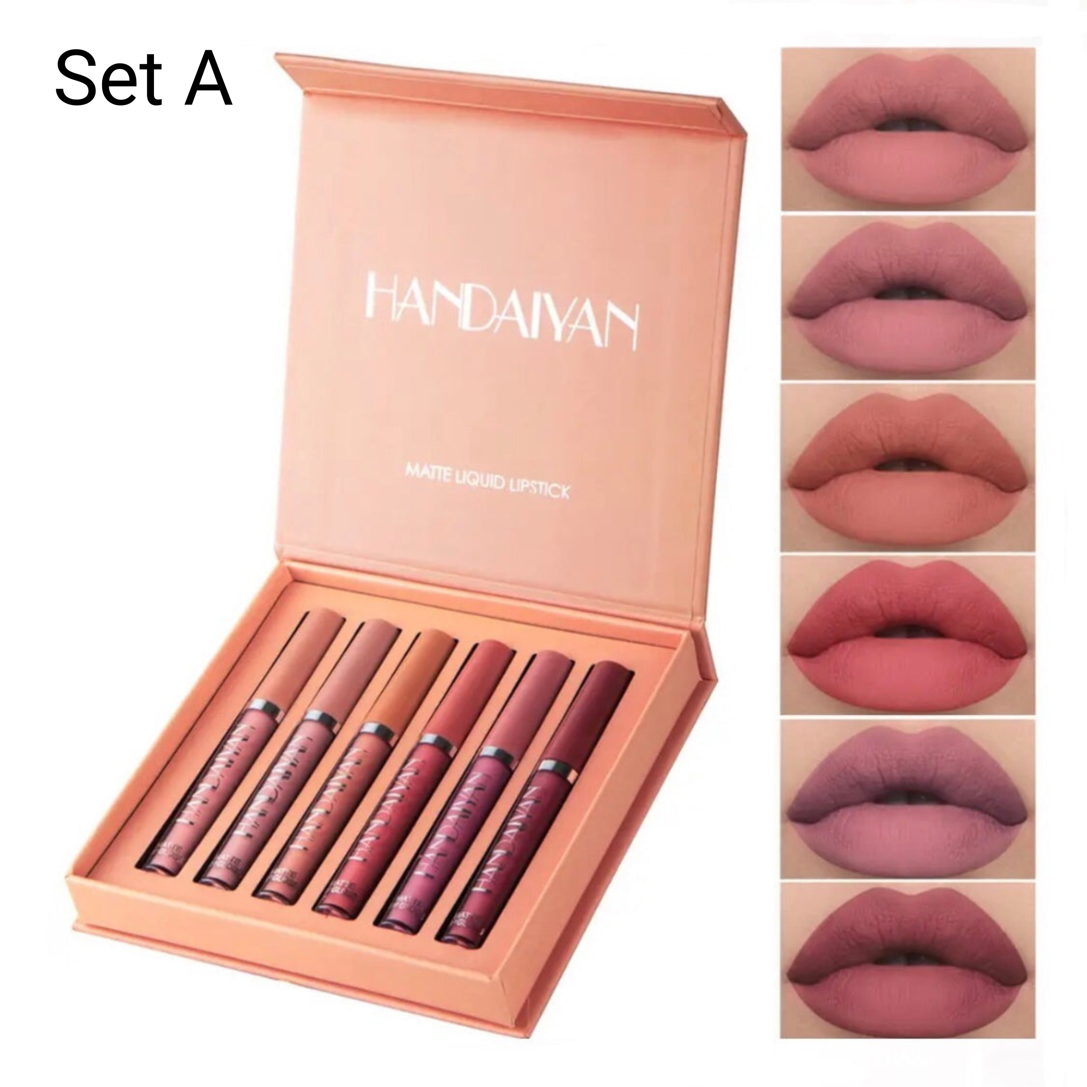 Handaiyan - Creamy Matte Lip Gloss Set of 6