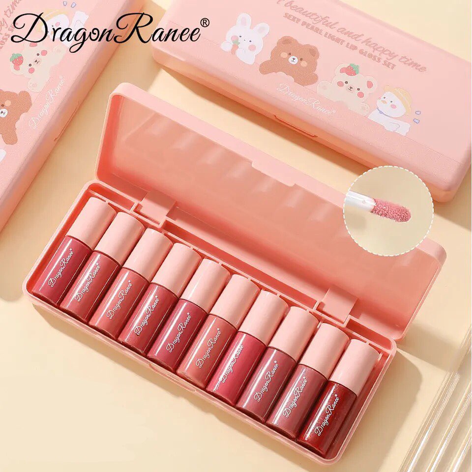 Dragon Ranee - Cartoon Mirror Lip Gloss Set of 10