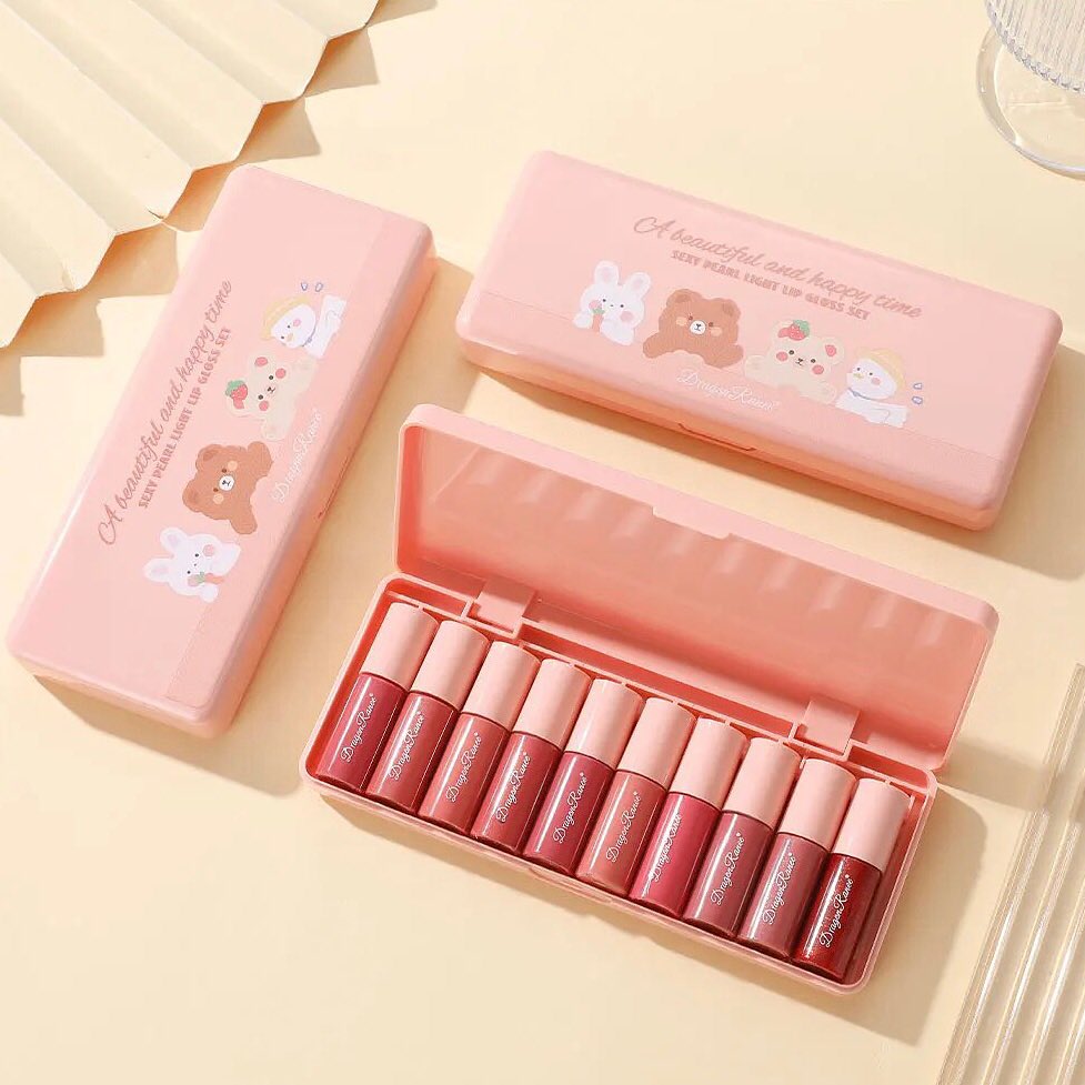 Dragon Ranee - Cartoon Mirror Lip Gloss Set of 10