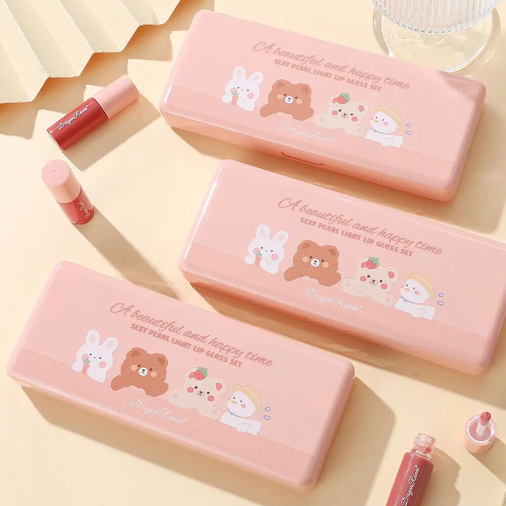 Dragon Ranee - Cartoon Mirror Lip Gloss Set of 10