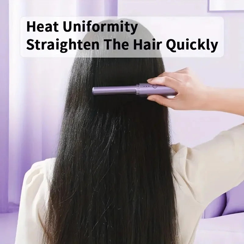 Portable Mini Electric Hair Straightener Comb