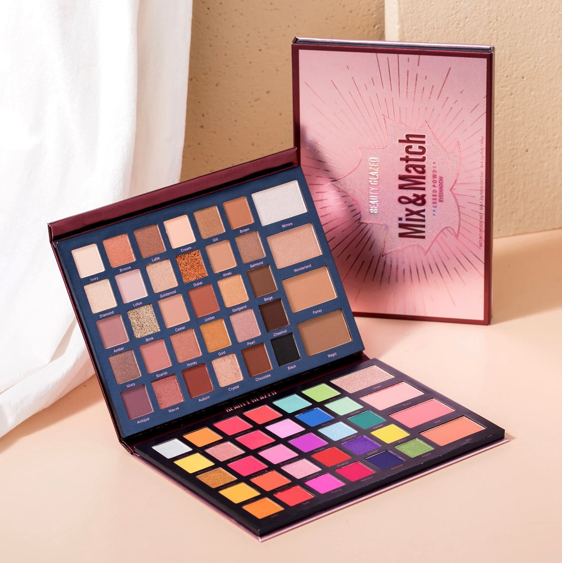 68 Colors Mix & Match Matte Glitter & Shimmer Eyeshadow Palette