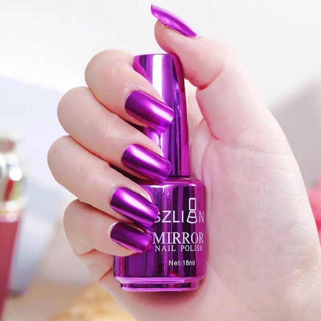 12pcs Metallic Mirror Effect Nail Polish
