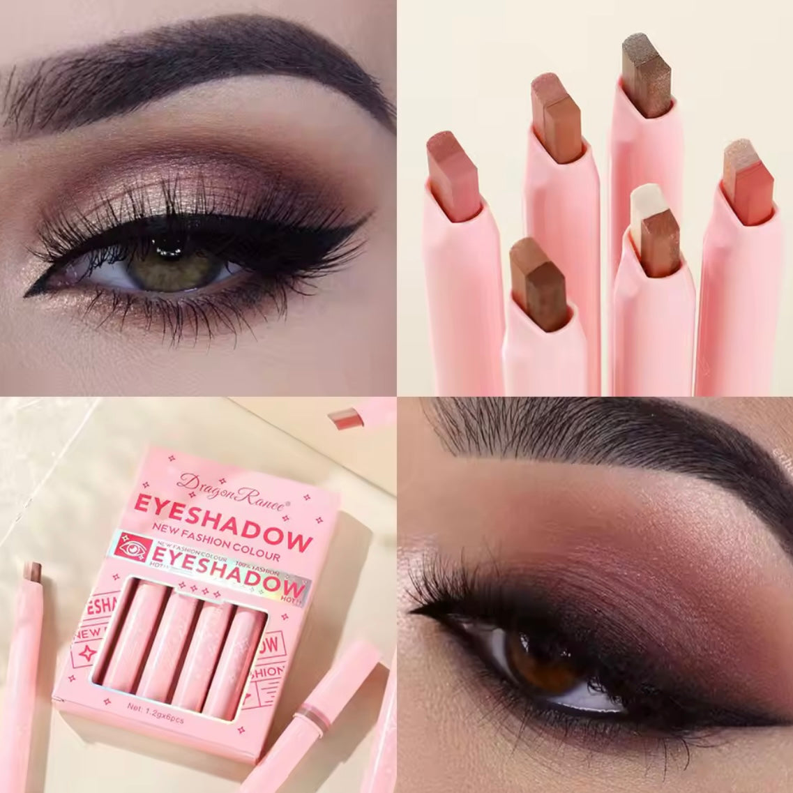 Dragon Ranee - 2 in 1 Delicate Eyeshadow Stick Set of 6