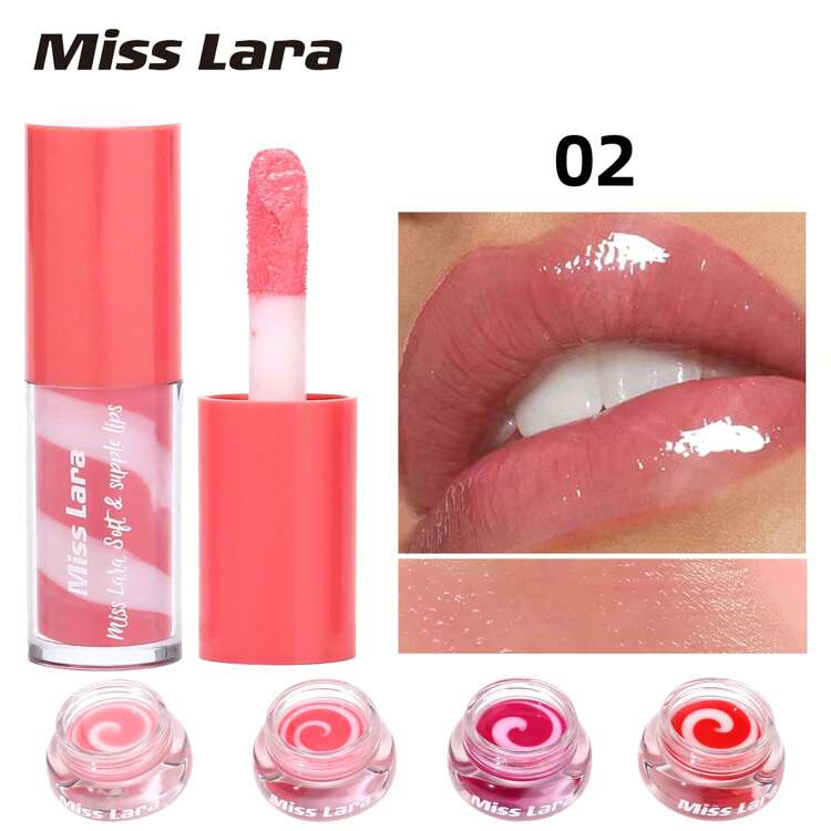 Miss Lara - 2 in 1 Moisturizing Lip Gloss & Scrub Set