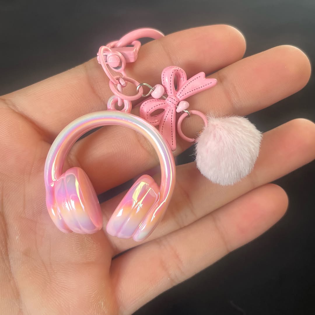 Mar Angel Kiss - Cute Headphone Keychain Lip Gloss