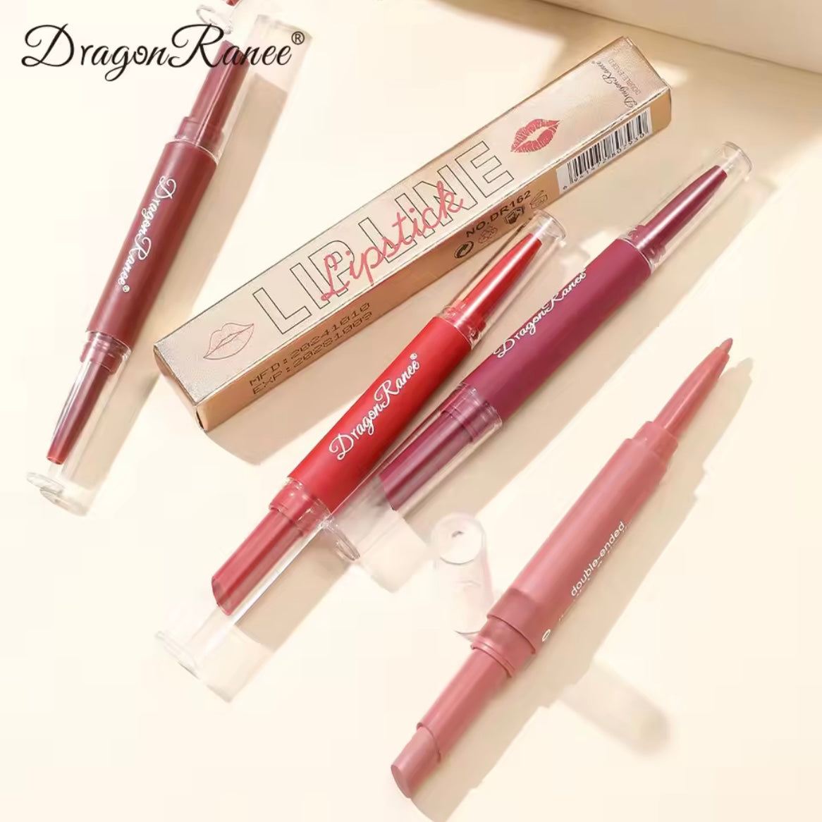 Dragon Ranee -  2 in 1 Matte Velvet Lipstick & Liner Set of 6