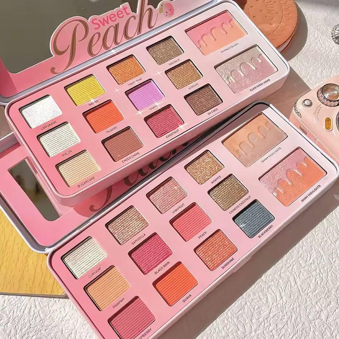 Biya - 16 Color Sweet Peach Matte & Shimmer Eyeshadow Palette