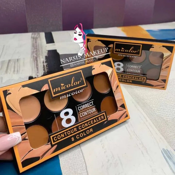8 Color Creamy Contour Palette Face Bronzer Pro Face Sculpting Matte Contour Palette