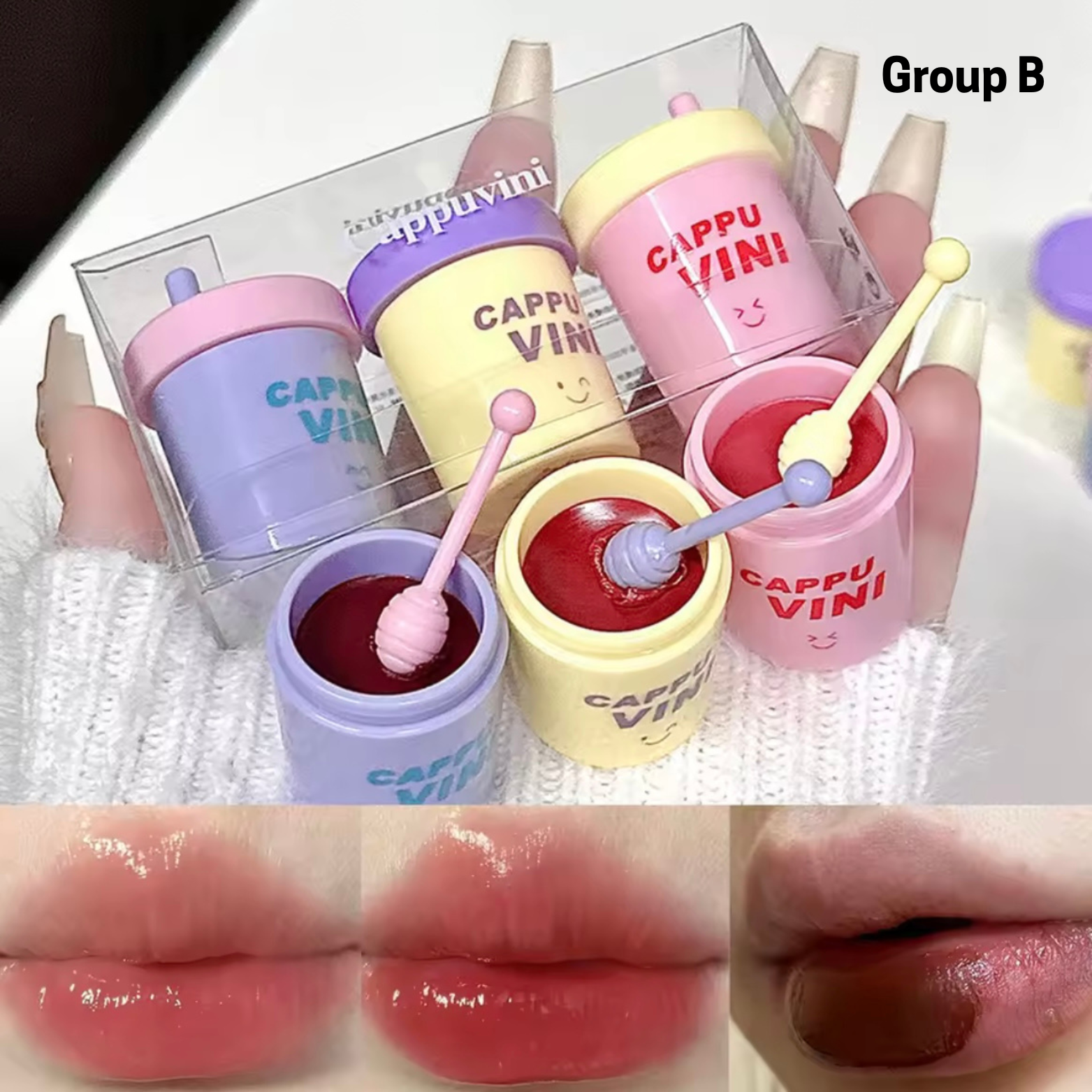 Cappuvini - Cute Straw Cup Lip Gloss Set of 3