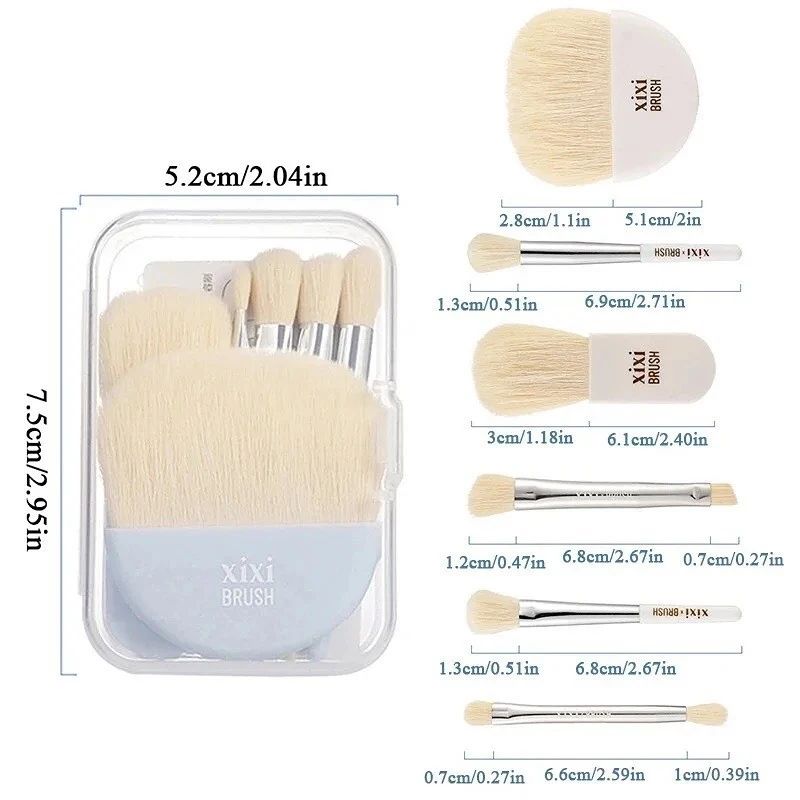 Kawaii Mini Travel Soft Makeup Brushes Set of 6