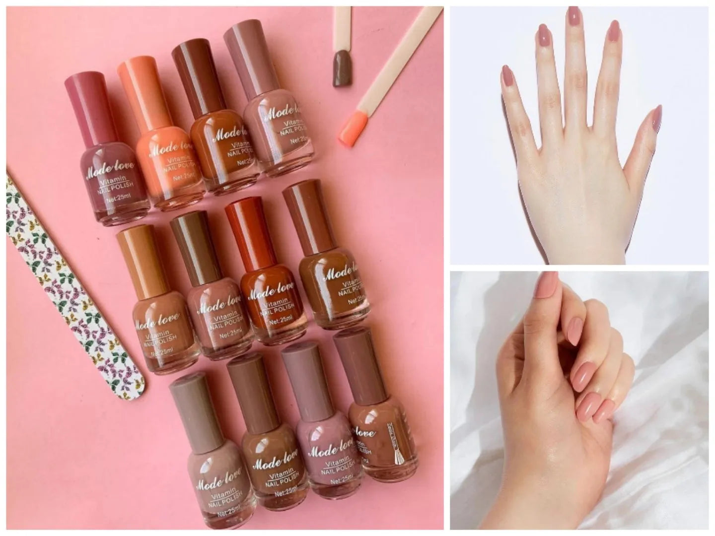 Mode Love - Vitamin Nude Gel Nail Polish Set of 12