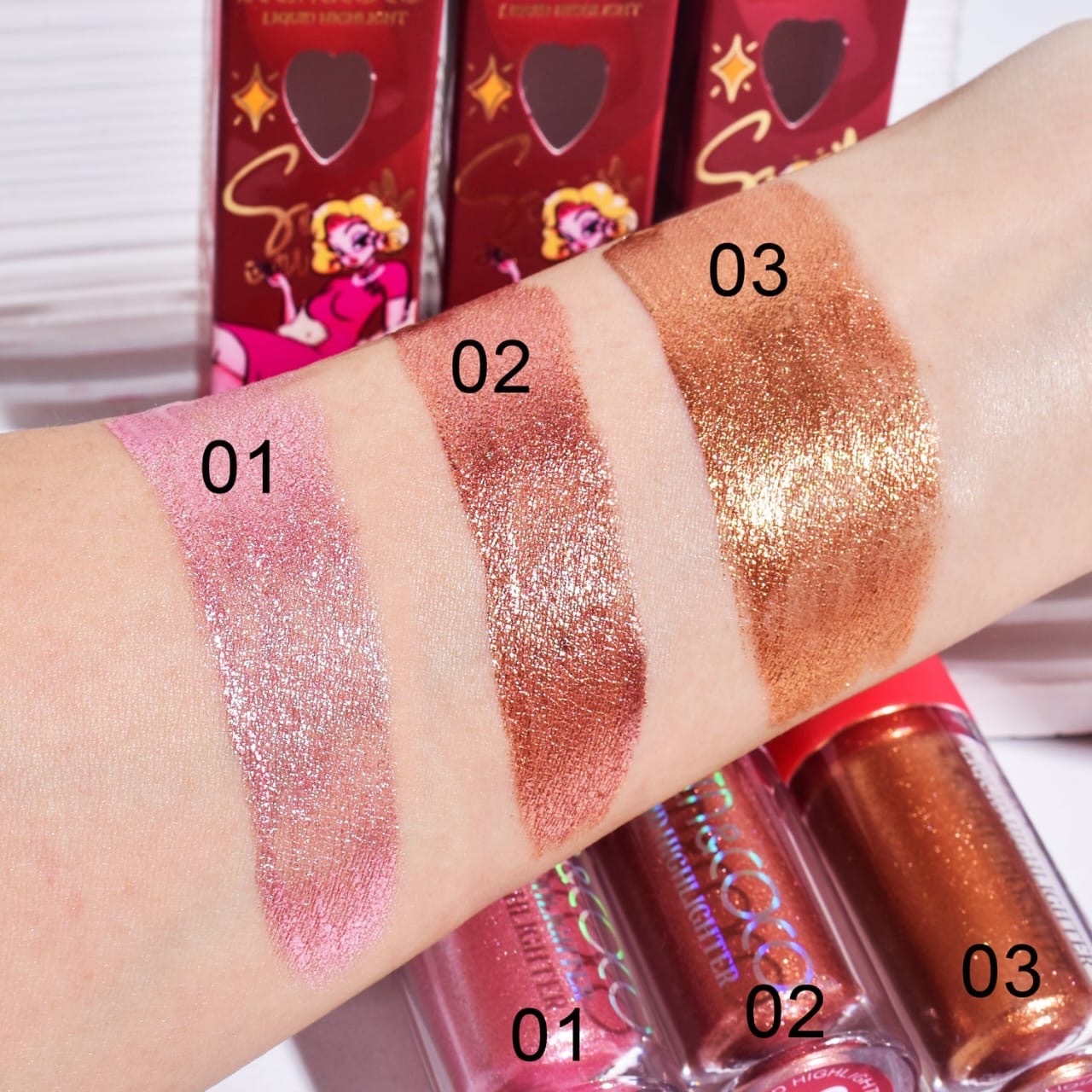 Kevin & Coco - Sexy Colorful Liquid Highlighter Set of 3