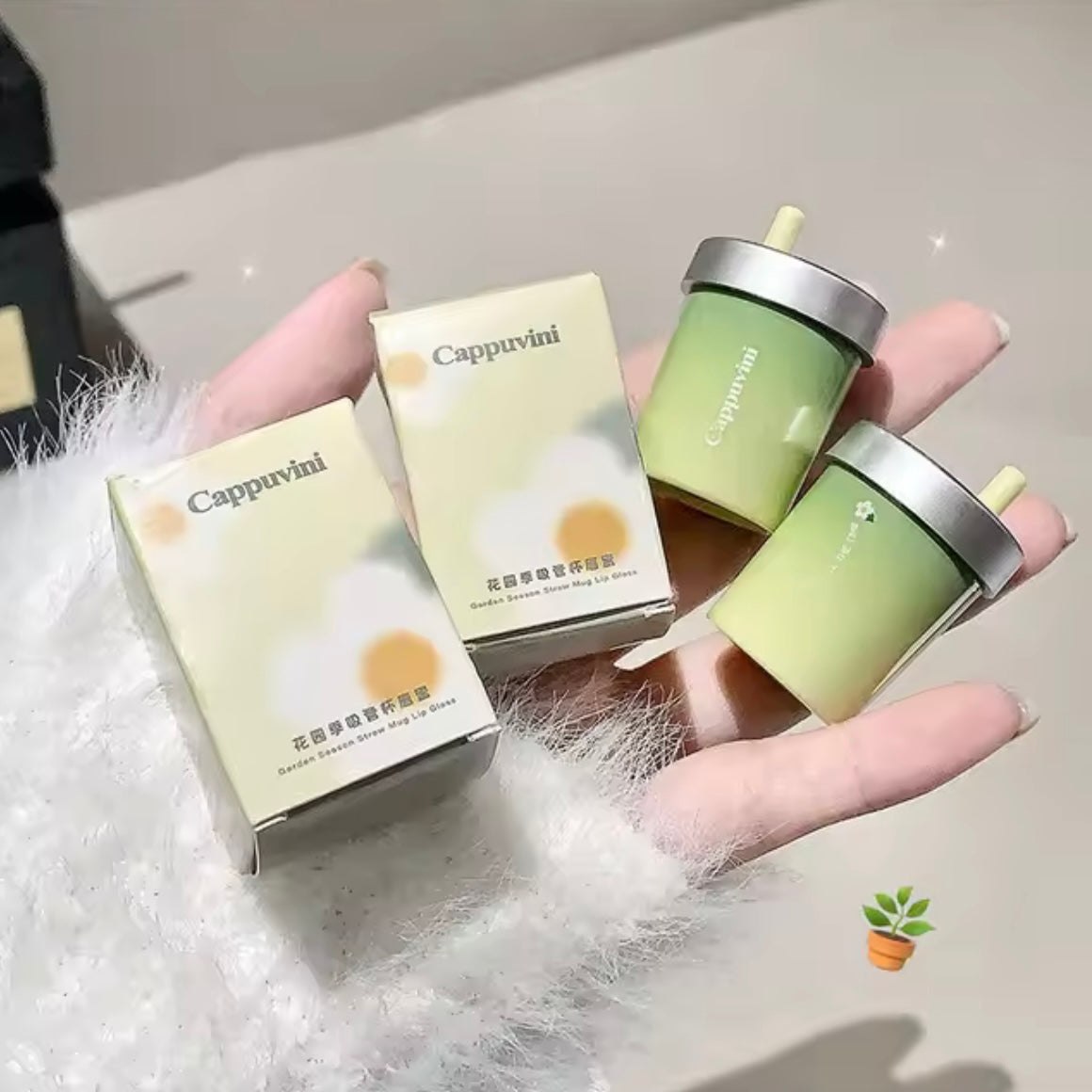 Cappuvini - Bloom Straw Mug Lip Gloss Set of 3