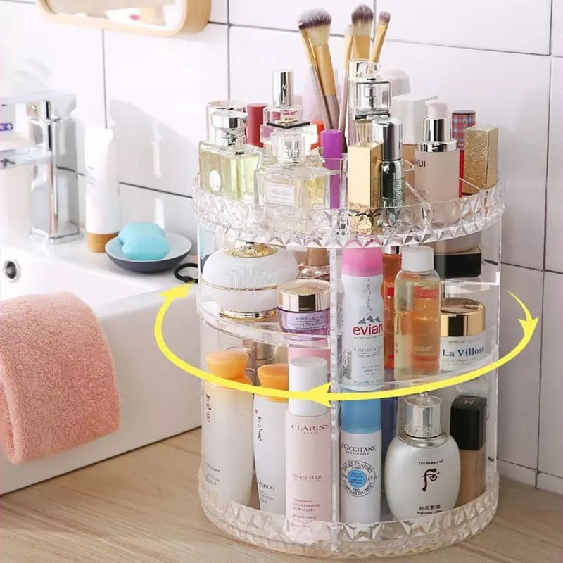 360 Rotating Desktop Makeup & Skin Care Organizer