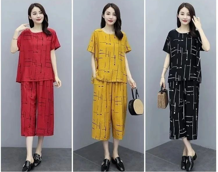 Vintage Capri Plazo Loose Fit Printing Plazo Night Suit