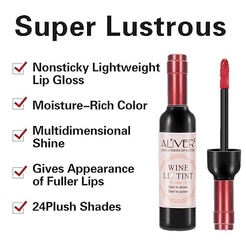 Wine Bottle Shape Lip Tint Set of 6