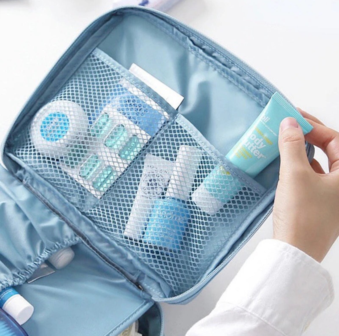 Travel Zipper Waterproof Cosmetic Pouch