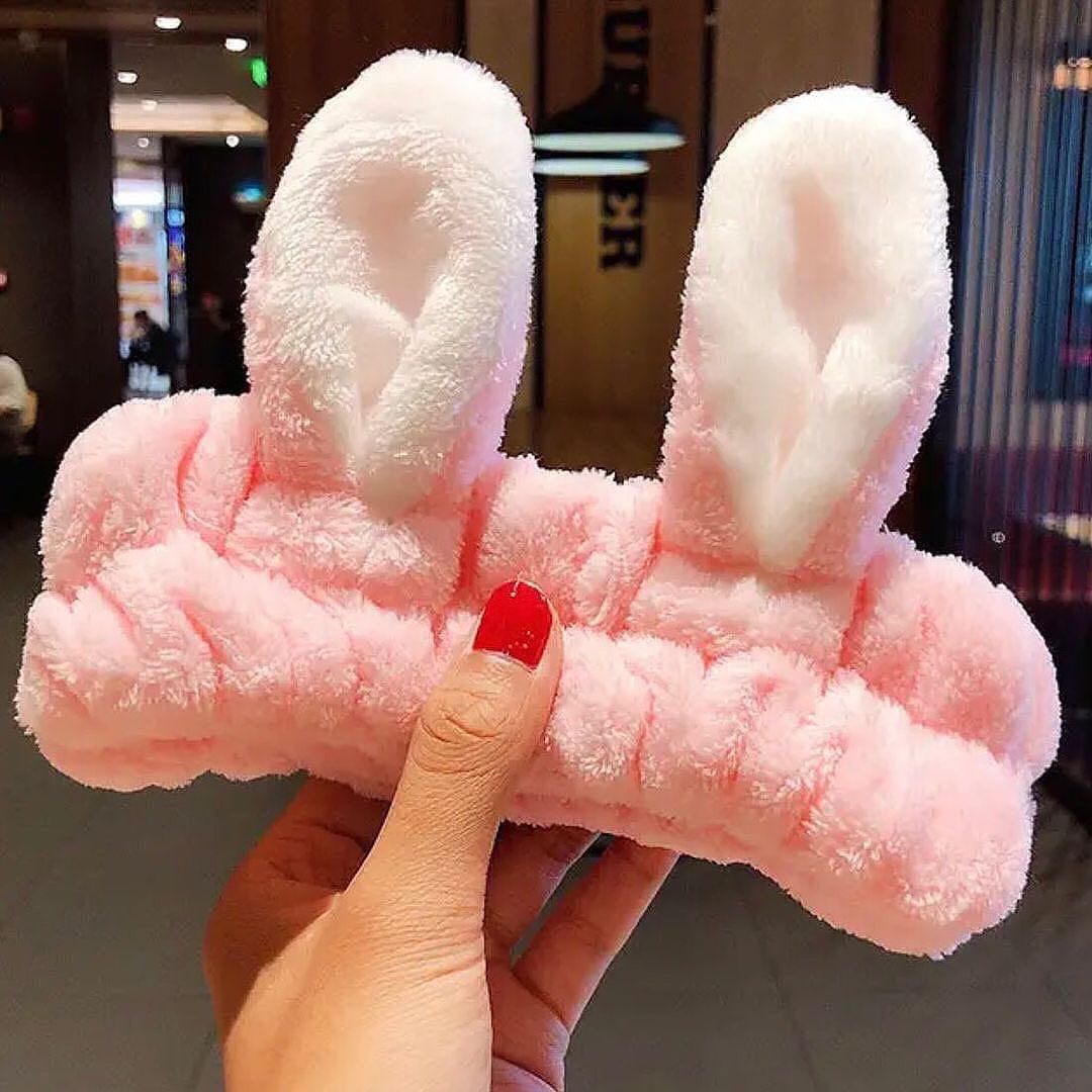 Bow Soft Warm Coral Fleece Ears Headband