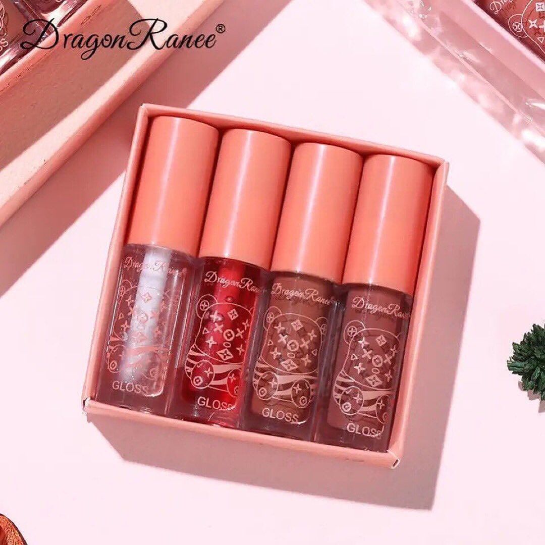 Dragon Ranee - Bear Mirror Jelly Lip Gloss Set of 4