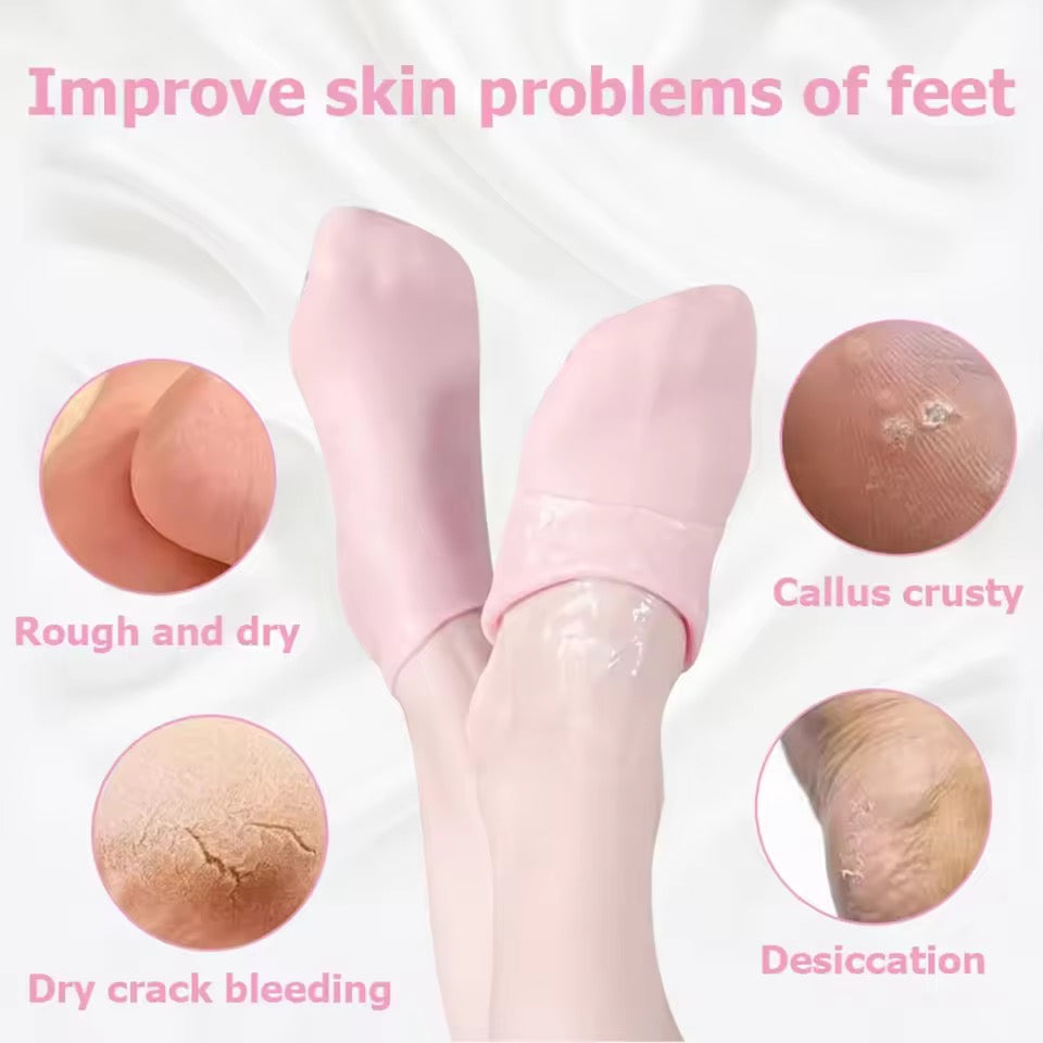 Silicone Moisturizing Pain Relief Socks Set of 2
