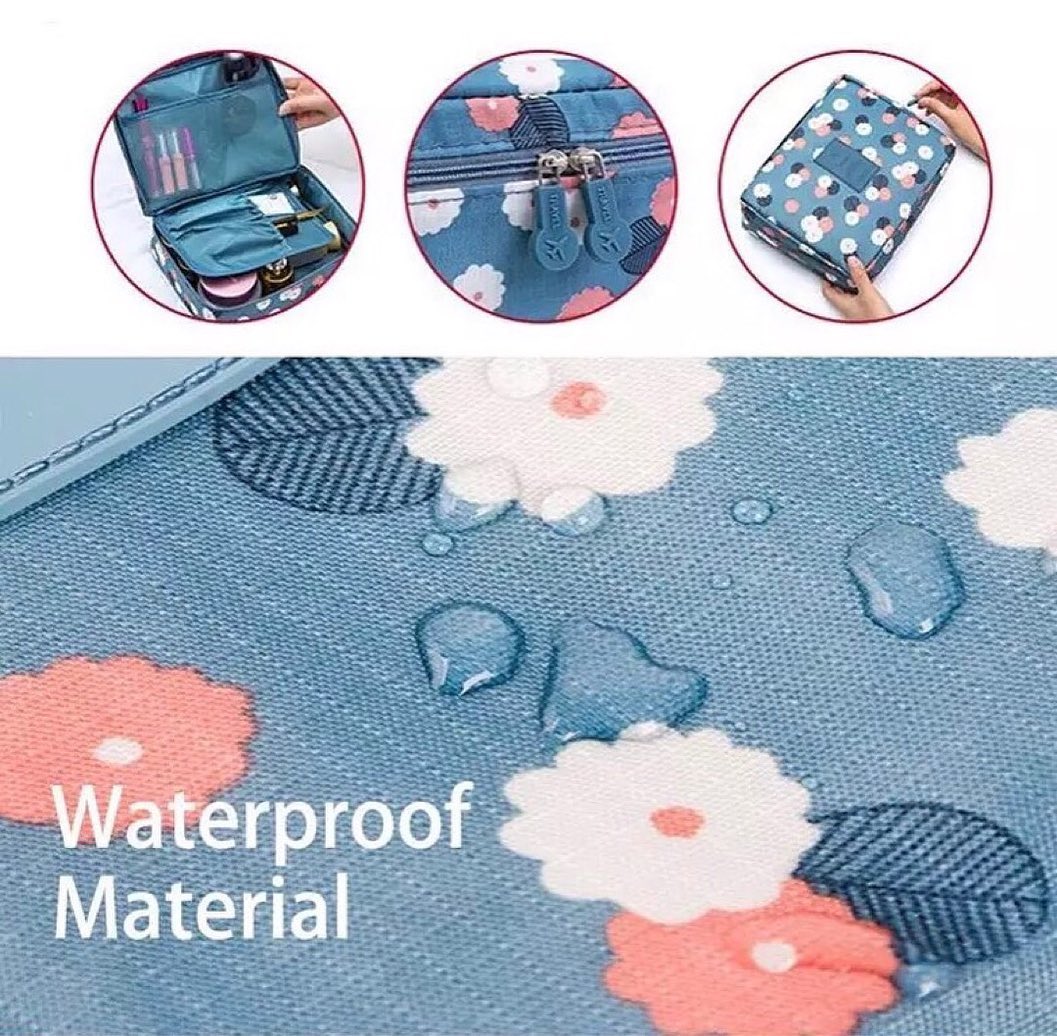 Travel Zipper Waterproof Cosmetic Pouch