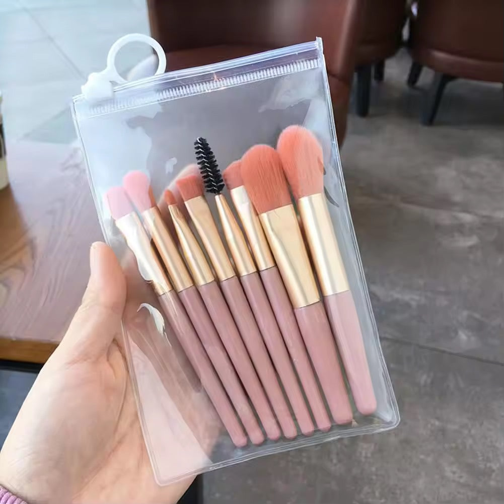 Kawaii Mini Travel Unicorn Makeup Brush Set of 8