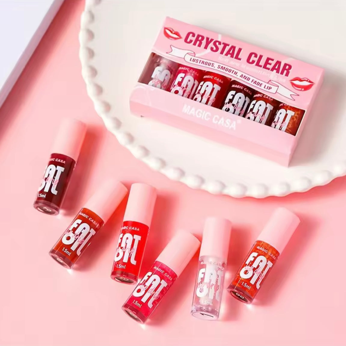 Huxia Beauty - 12H Hydration Fat Shine Mini Lip Oil Set of 6