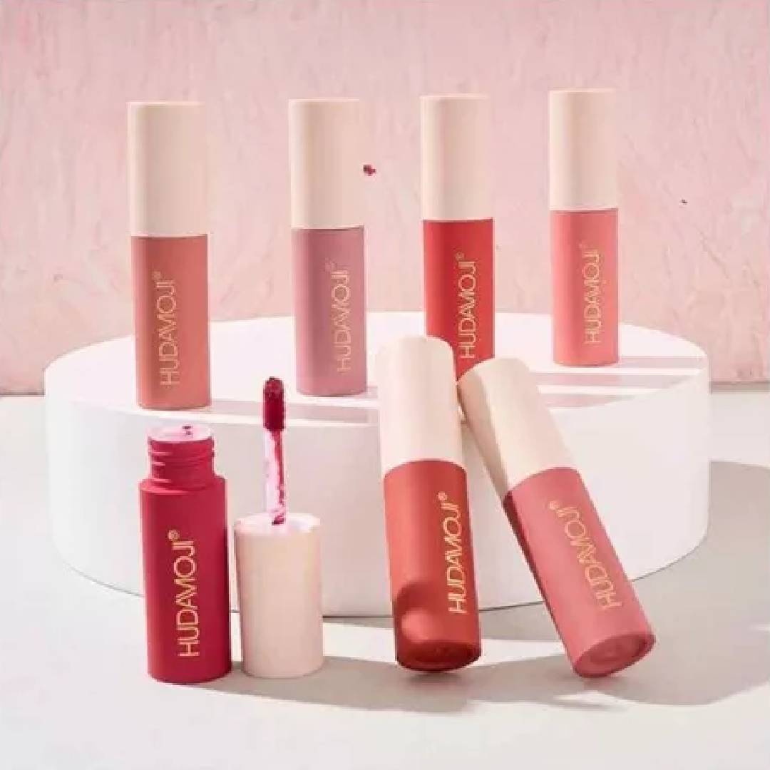 Hudamoji - 24H Stay Mini Velvet Lip Gloss Set of 12