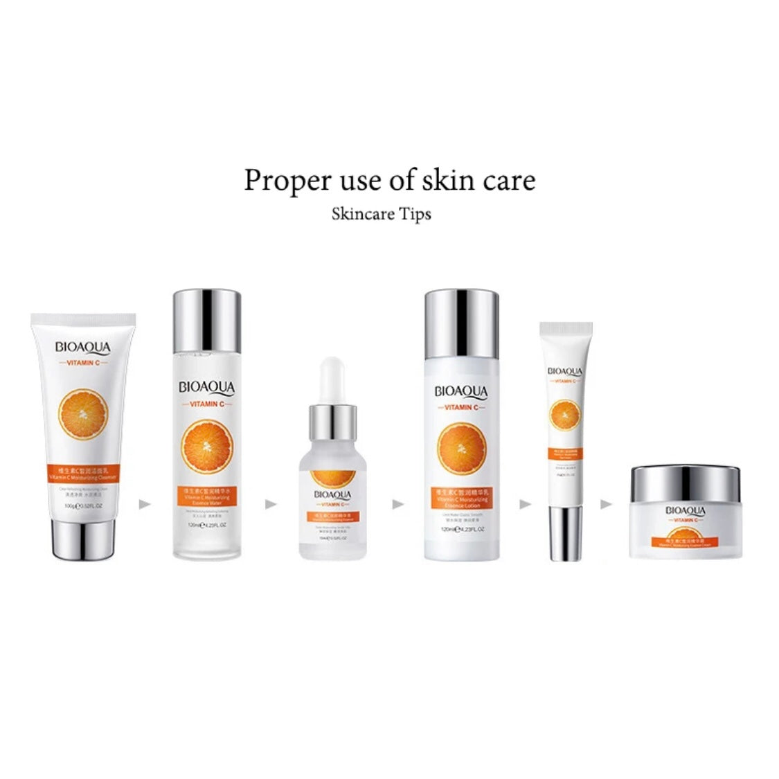 Bioaqua - 6 Step Vitamin C Facial Skin Care Set