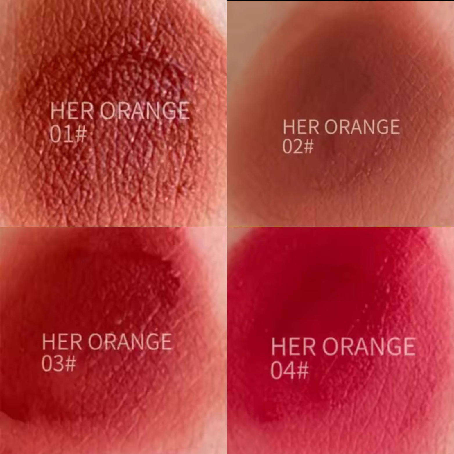 HERORANGE - Cold Brown Milk Mud Lip Gloss Set of 4