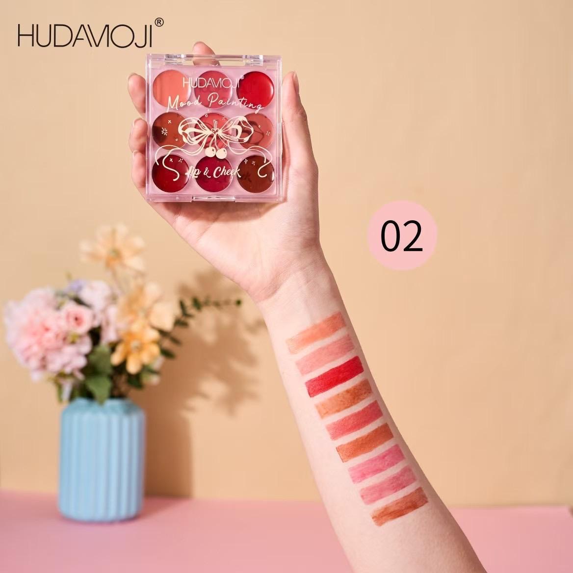 Hudamoji - 9 Color Creamy Blush Palette