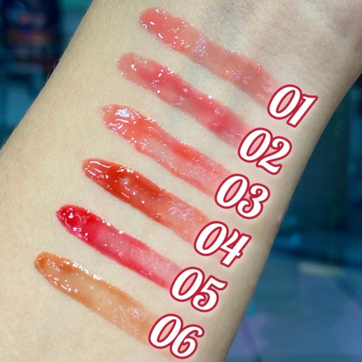 Hudamoji - Peptide Hydrating Smooth Lip Gloss Set of 6