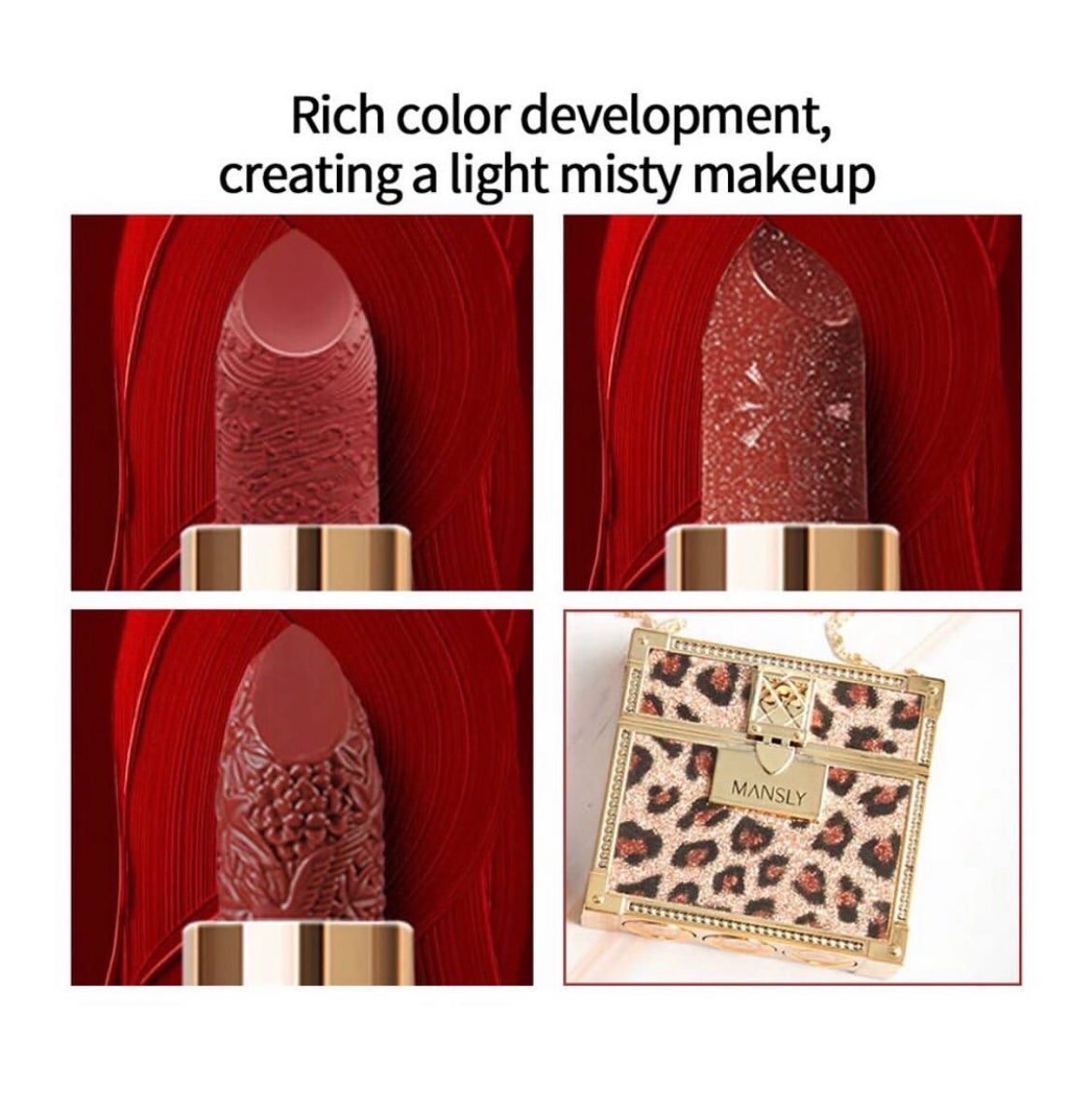 Mansly - Luxury Hand Bag Style Lipstick Set of 3