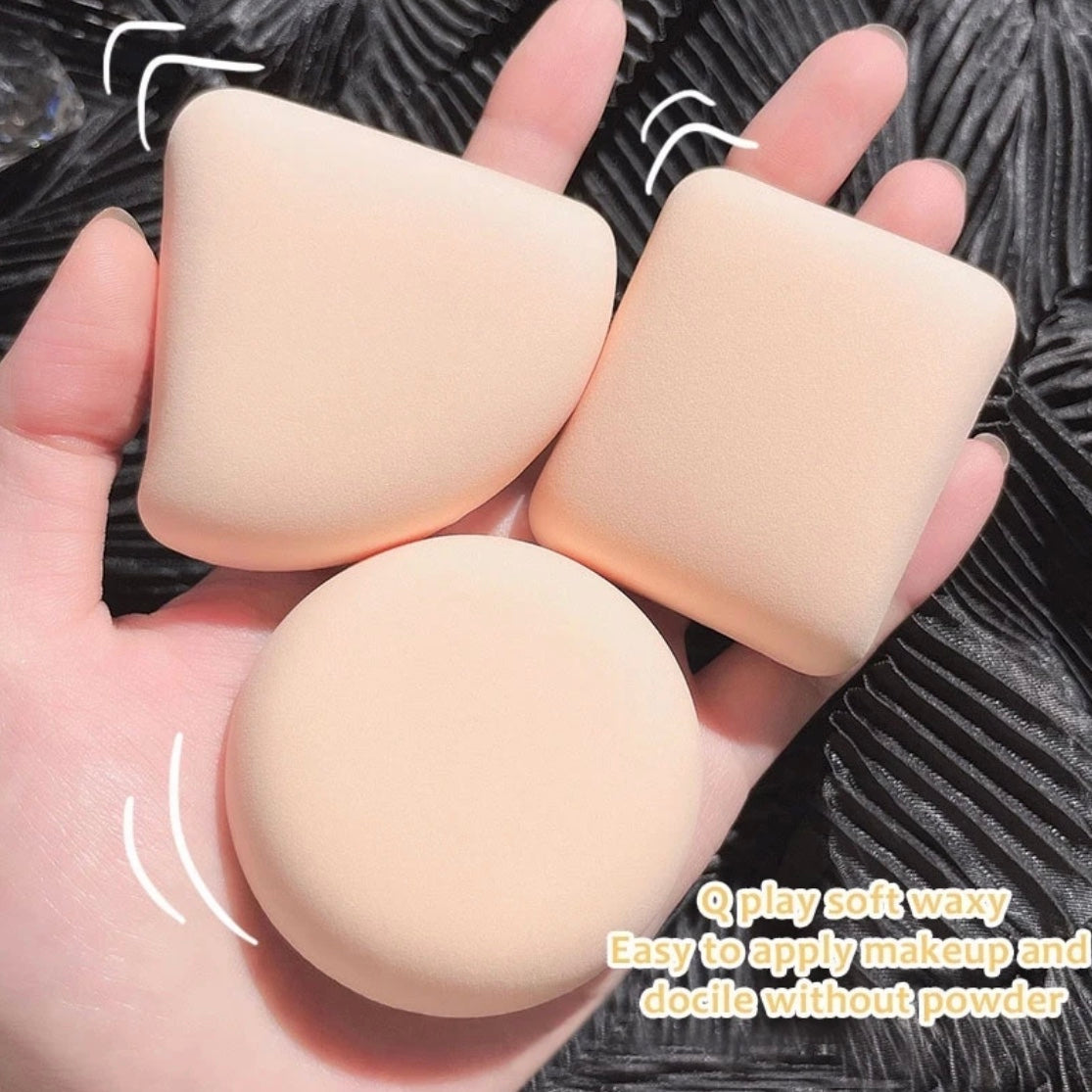 3pcs Finger Makeup Sponge Smooth Powder Cosmetic Puff