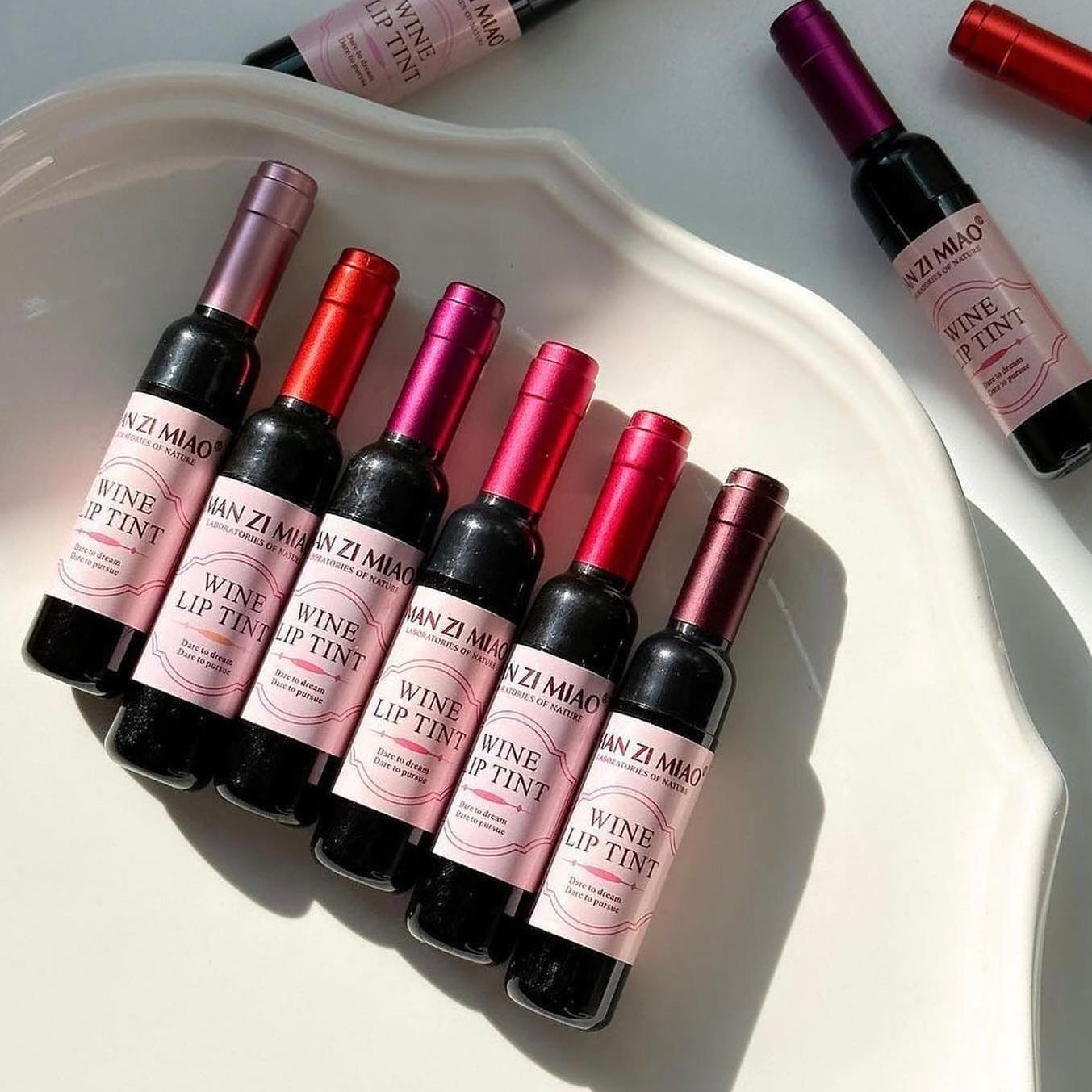 6pcs Wine Bottle Shape Lip Tint